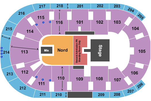 Place Bell Seating Chart: Endstage Floor Nord & GA Pit