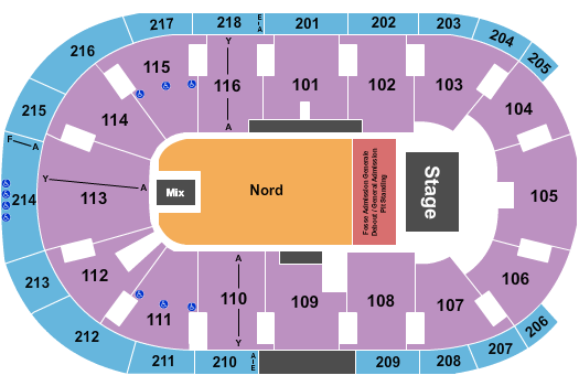Place Bell Seating Chart: Endstage GA 2