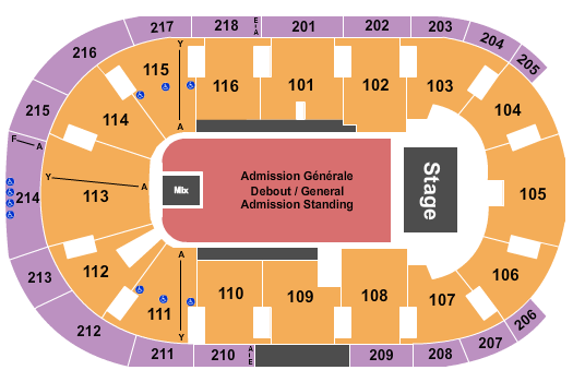 Place Bell Seating Chart: Endstage GA Standing