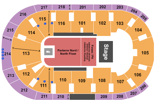 Place Bell Seating Chart: Endstage Pit 3