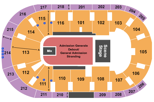 Place Bell Seating Chart: Half House GA 2