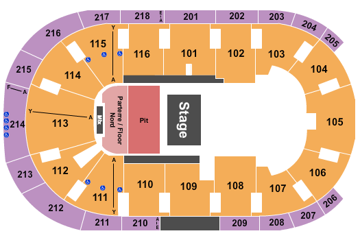 Place Bell Seating Chart: Halfhouse GA Pit 2
