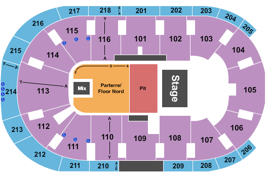 Place Bell Seating Chart: Halfhouse GA Pit