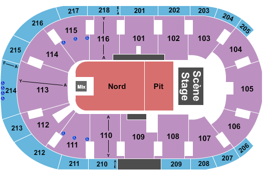 Place Bell Seating Chart: Pit/Nord