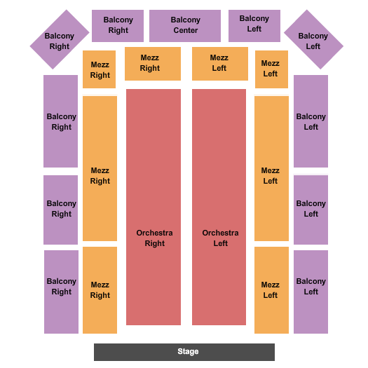 Plymouth Memorial Hall Seating Chart: End Stage