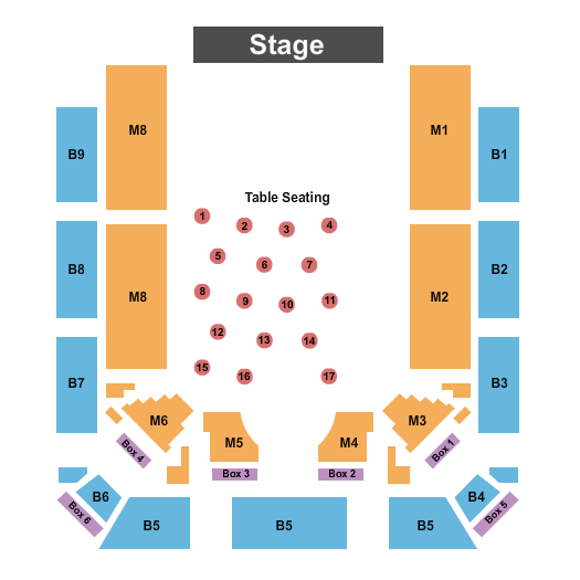 Plymouth Memorial Hall Seating Chart: Endstage 2