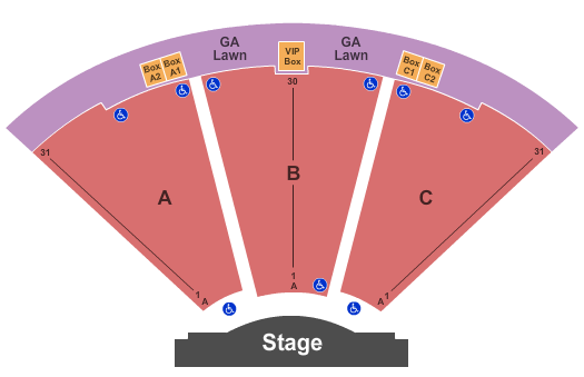 Pompano Beach Amphitheatre Seating Chart: End Stage
