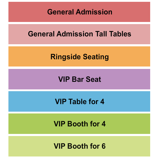 Ponderosa Lounge & Grill Seating Chart: Midget Wrestling