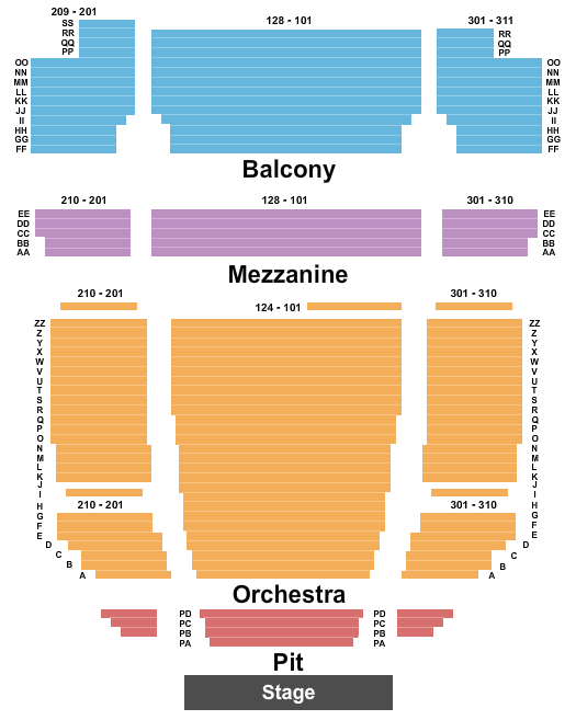Waitress Theater Seating Chart