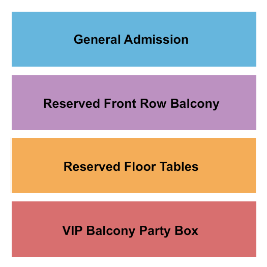 Pop's Nightclub and Concert Venue Seating Chart: GA-Balc-Tbl-VIP