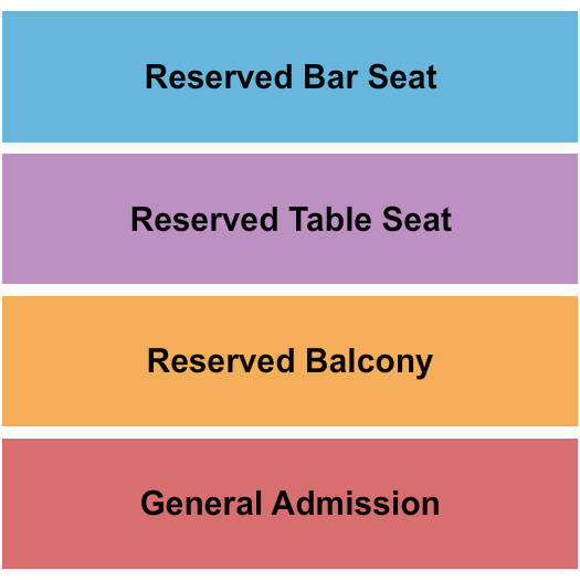 Pop's Nightclub and Concert Venue Seating Chart: GA/Balc/Table/Bar