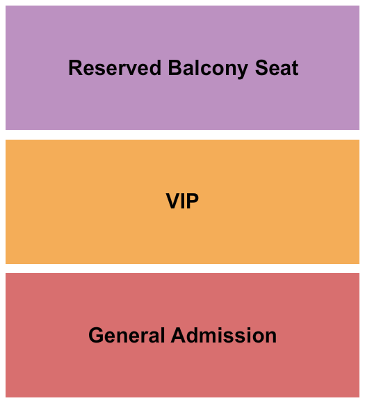 Pop's Nightclub and Concert Venue Seating Chart: GA/VIP/RSV Balcony