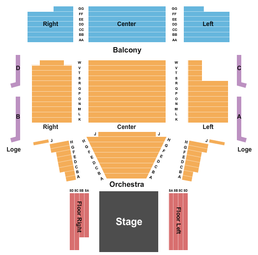 The Port Theatre Seating Chart: Endstage 2
