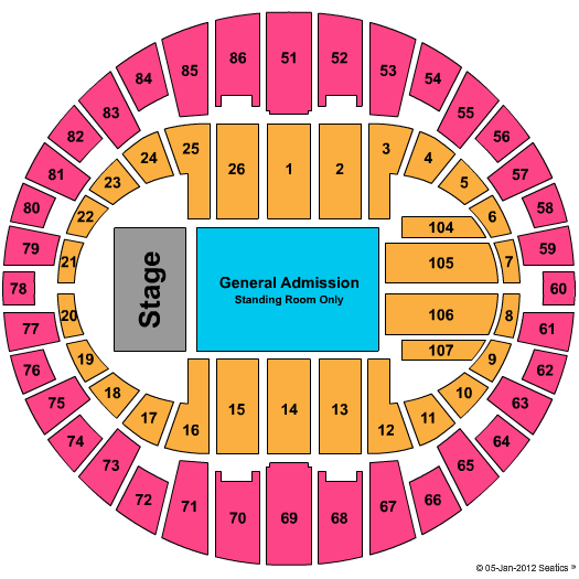 Portland Veterans Memorial Coliseum Seating Chart