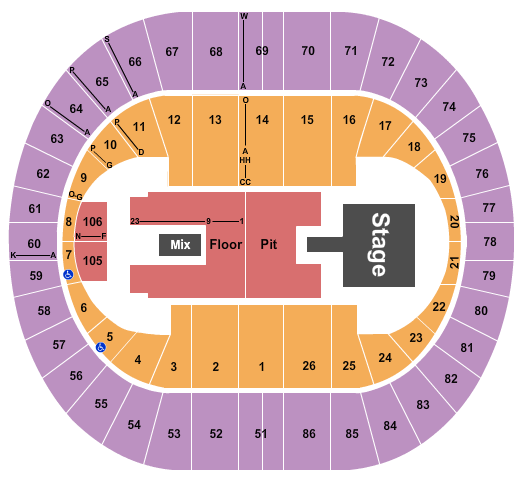 Portland Veterans Memorial Coliseum Seating Chart: Papa Roach