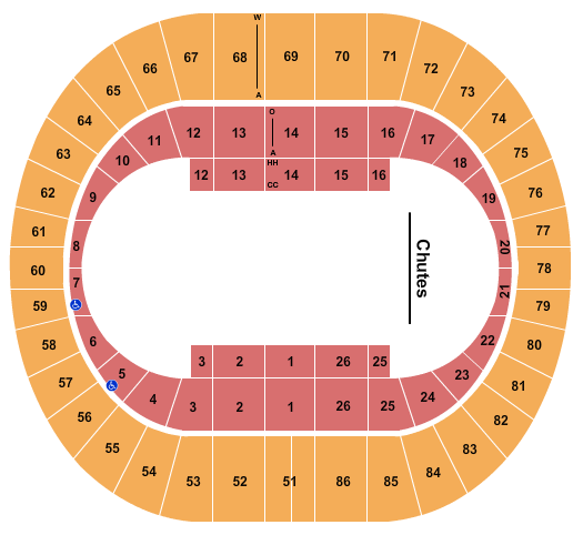 Portland Veterans Memorial Coliseum Seating Chart: Rodeo
