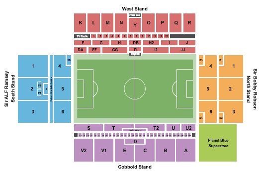 Portman Road Stadium Seating Chart: Soccer - Static