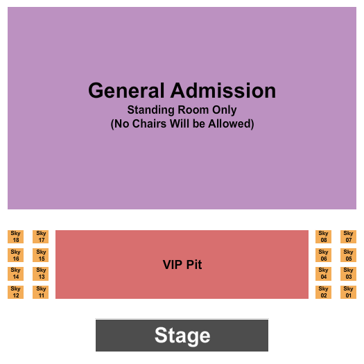 Potosi Live Seating Chart: Skydeck/Pit/GA