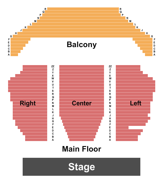 Potter Center Seating Chart: Endstage - MF/Balc