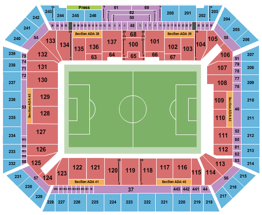 RCDE Stadium Seating Chart: Soccer - Static