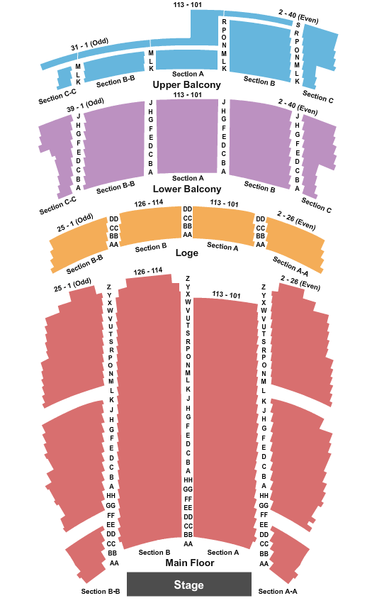 Edward W. Powers Auditorium At DeYor PAC Seating Chart