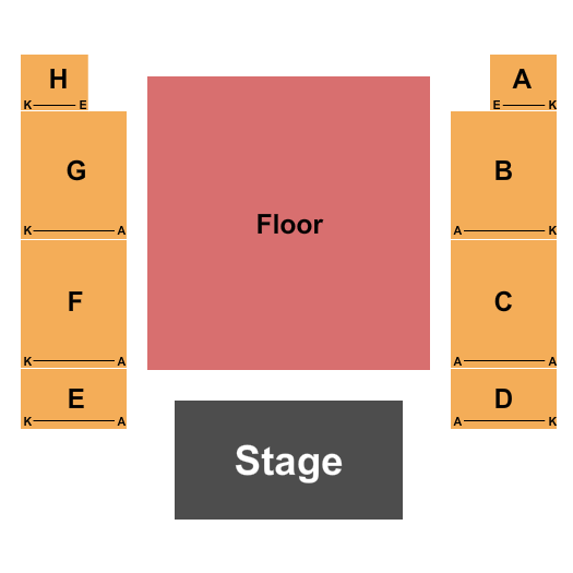 Prairie Knights Casino Seating Chart: Endstage 2