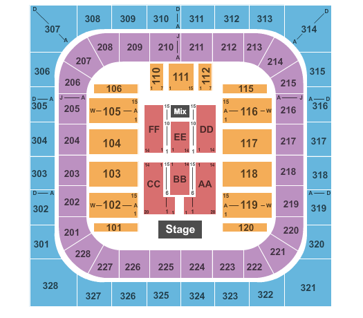 Bank of Springfield Center Seating Chart: Endstage 2