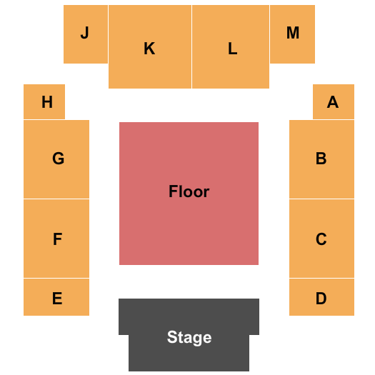 Prairie Knights Casino Seating Chart: End Stage