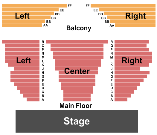Heinz C. Prechter Educational and Performing Arts Center Seating Chart: Endstage
