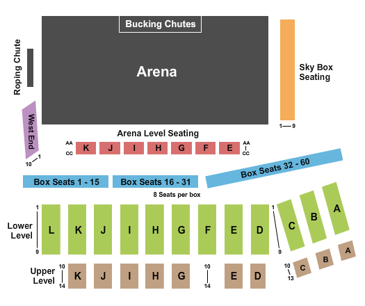 Frontier Days Rodeo Seating Chart