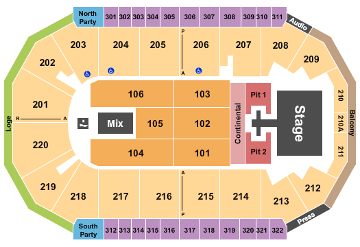 Findlay Toyota Center Seating Chart: Lainey Wilson