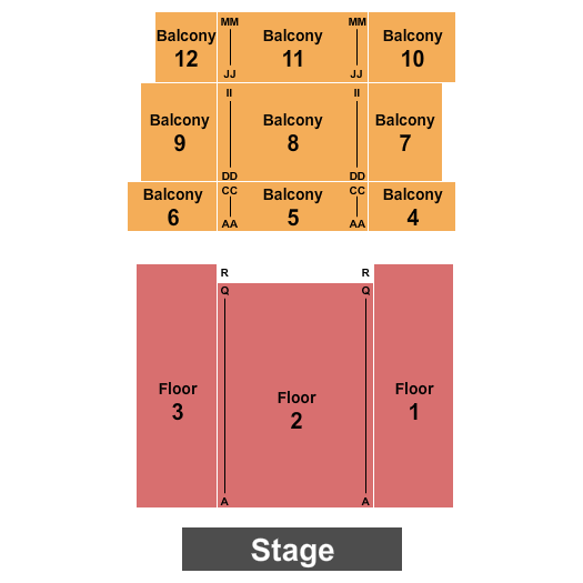 Princess Theatre - Harriman Seating Chart: Endstage