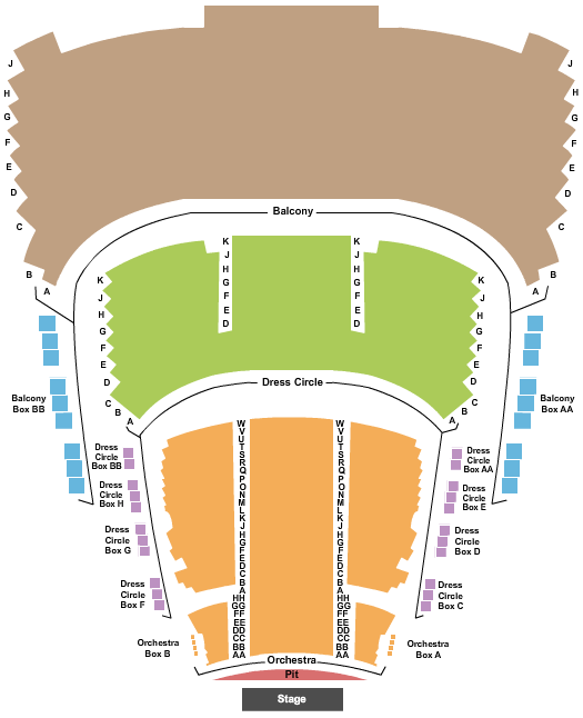 Princess Of Wales Theatre Seating Chart: End Stage 2