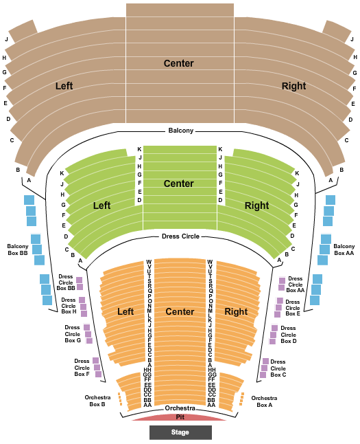 Princess Of Wales Theatre Seating Chart: End Stage