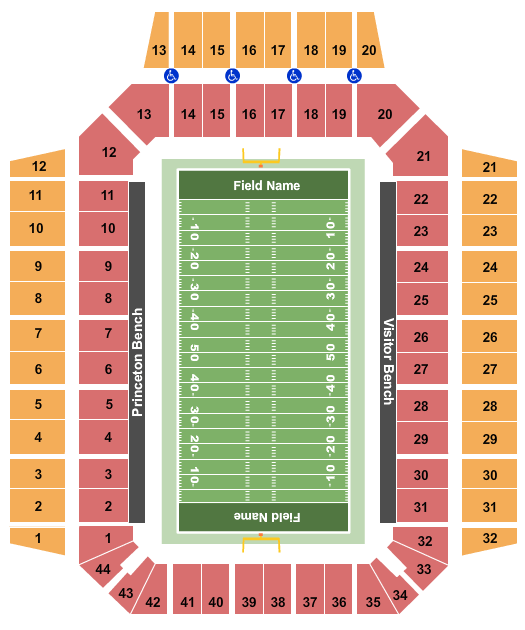 Princeton Stadium Map