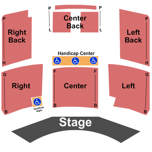 Princeton Theatre and Community Center Seating Chart: End Stage