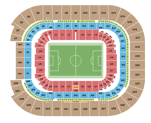 Principality Stadium Seating Chart: Soccer - Static