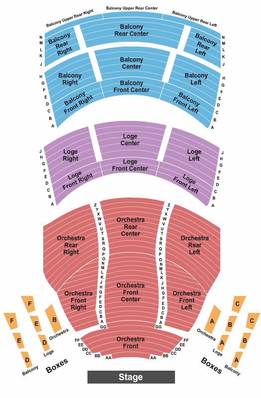 Procter & Gamble Hall at Aronoff Center Seating Chart: End Stage