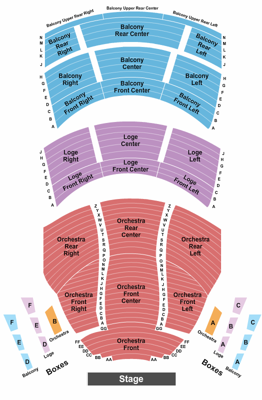 Procter & Gamble Hall at Aronoff Center Seating Chart: End Stage