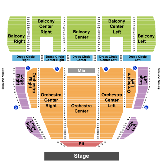 Proctors Theatre Seating Chart: Endstage Pit