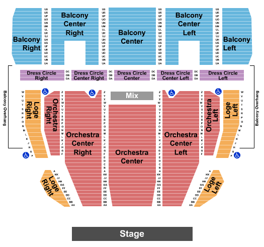 Proctors Theatre Seating Chart: Endstage