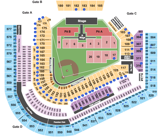 Progressive Field Seating Chart For Concerts