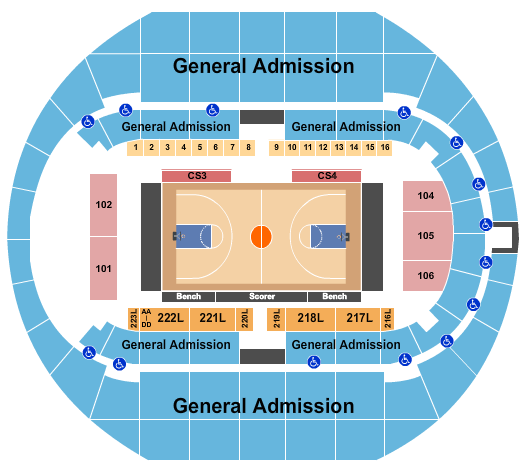 Propst Arena At the Von Braun Center Seating Chart: Basketball - CUSA