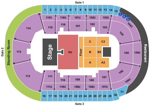 Prospera Place Seating Chart: Bailey Zimmerman