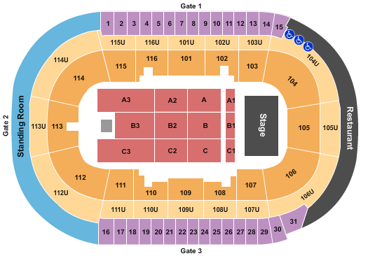 Prospera Place Seating Chart: Endstage 4