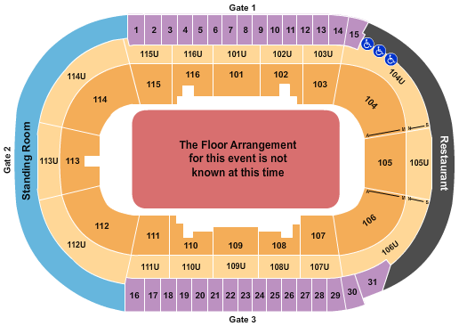 Prospera Place Seating Chart: Generic Floor