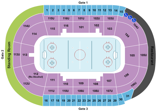 Prospera Place Detailed Seating Chart