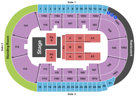 Prospera Place Seating Chart: Old Dominion