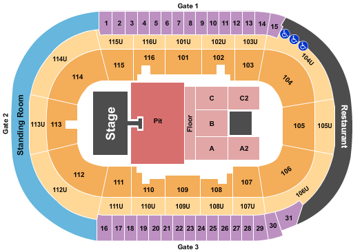 Prospera Place Seating Chart: Riley Green