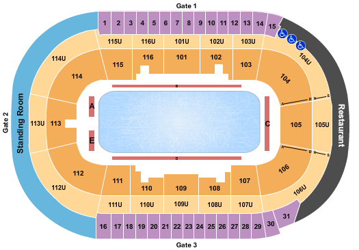 Prospera Place Seating Chart: Skate Canada